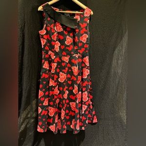 Heart and Roses rockabilly dress